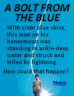 A newlywed died on his honeymoon after being struck by lightning in a freak weather accident. Jake and Leah Rosencranz had travelled to the coastal city of New Smyrna in Florida for a delayed honeymoon last month when the 29-year-old was hit by a lightning bolt while standing in ankle deep water. There were clear skies over the beach at the time of the devastating accident, with Rosencranz's death being caused by a rare weather phenomena known as 'blue-sky lightning'.